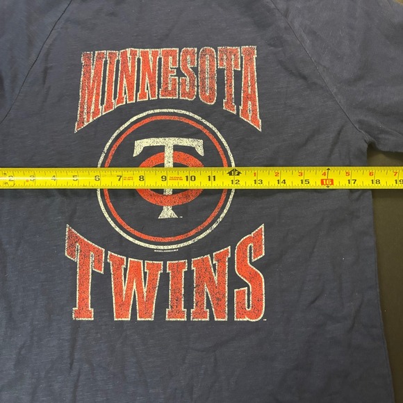 Mitchell And Ness MLB Arched Logo Slub Long Sleeve Twins Shirt Men's Small - Picture 10 of 11